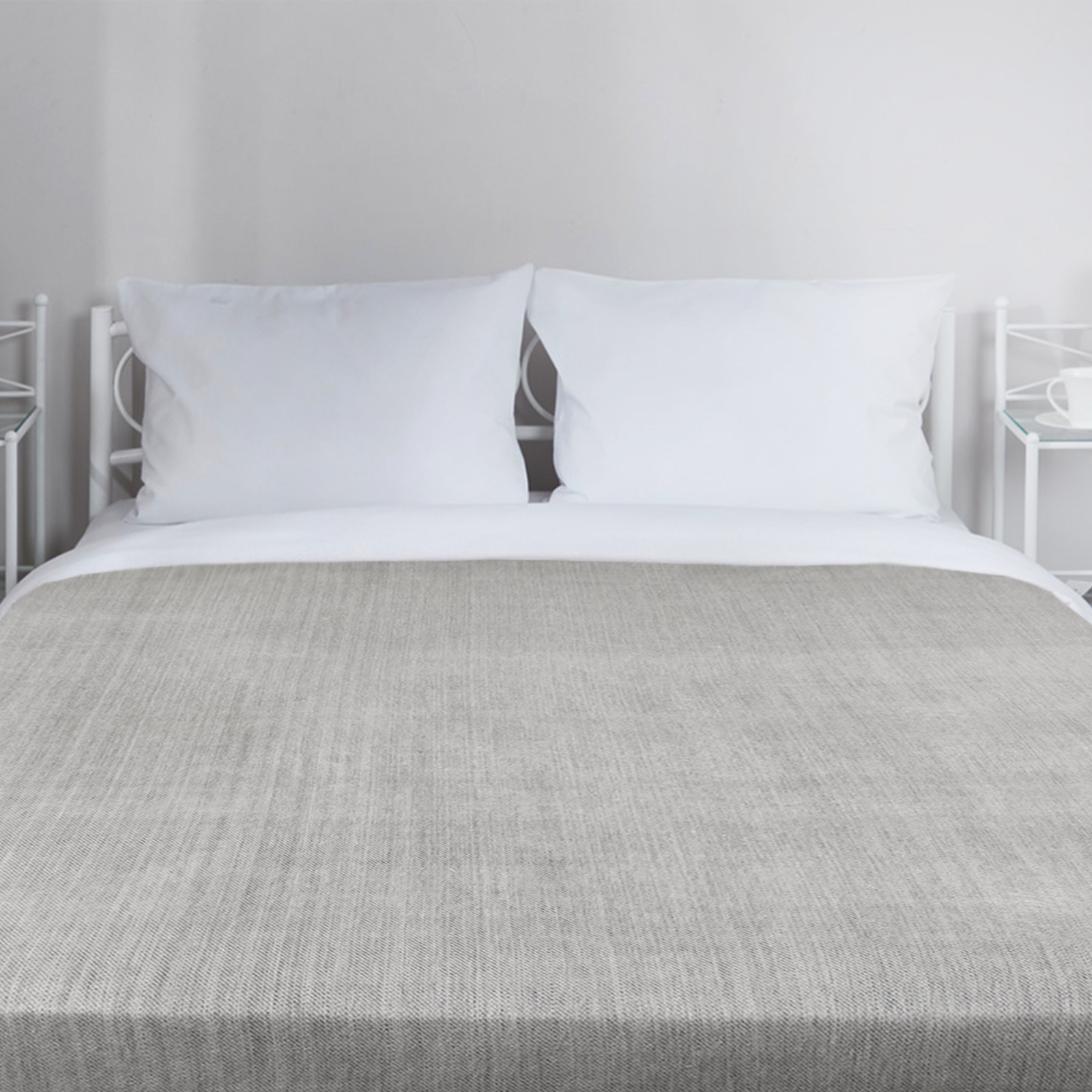 DOUBLE DENSITY ALPACA WOOL BLANKET THROW | QUEEN SIZE | SOFT&WARM – SILVER GRAY