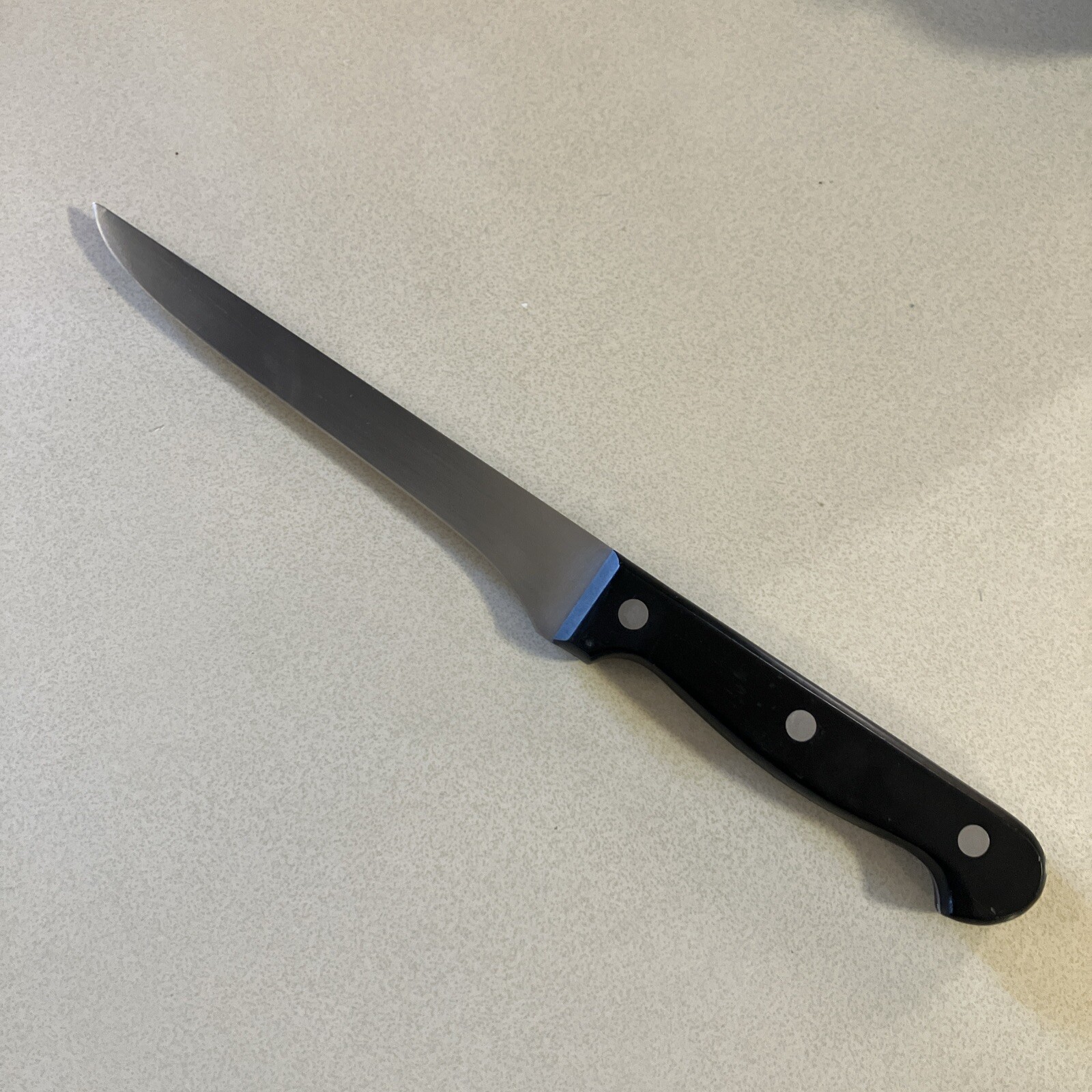 Vintage L.C Germain, 6" Boning Knife, W/ Black Nylon Scales, F/ Japan