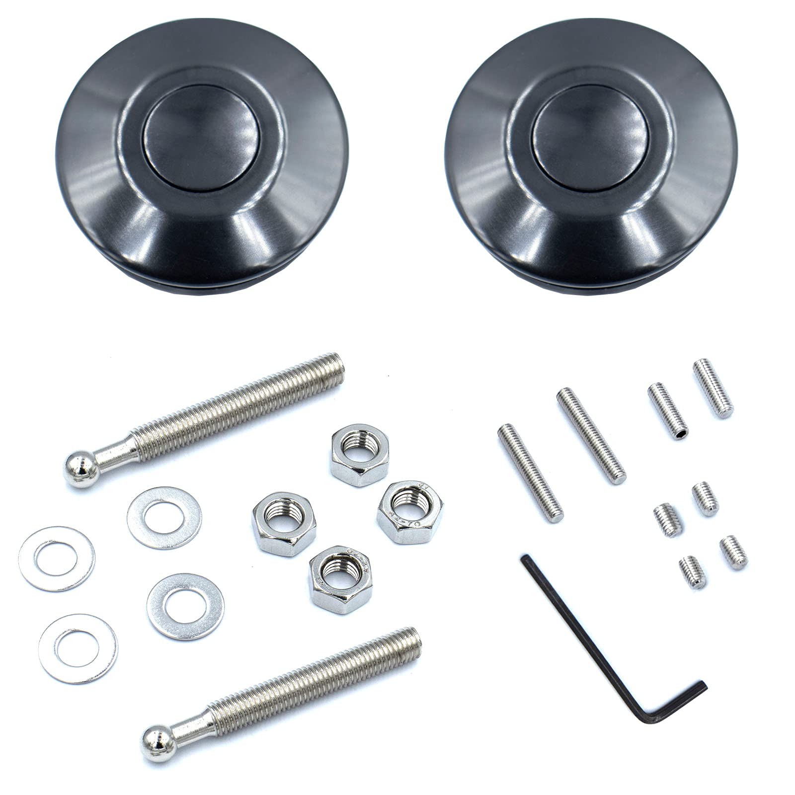 Woopeey Black Aluminum 2.44 inches Diameter Universal 62mm (2.44 Inch),
