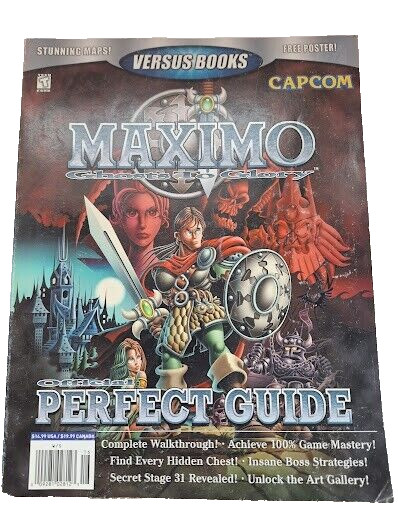 MAXIMO GHOSTS TO GLORY NEW Official PERFECT GUIDE Versus Books 36 Game Strategy