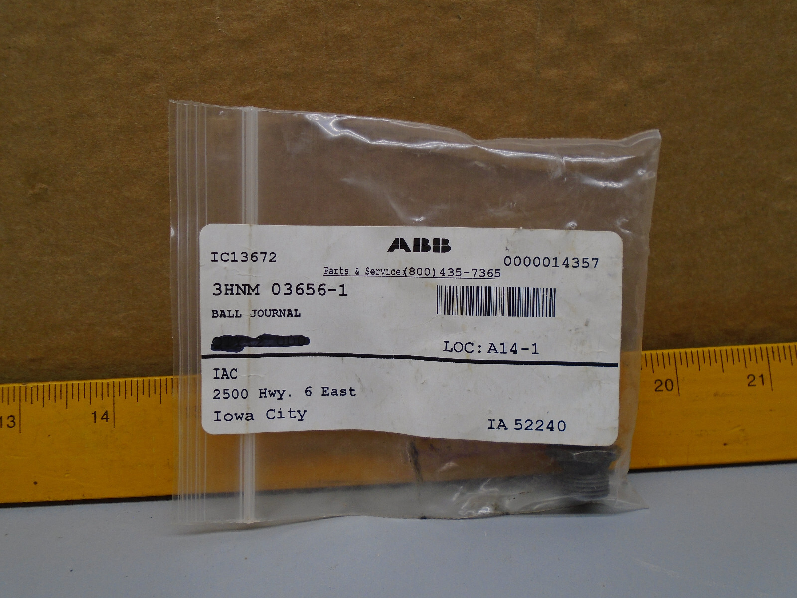 New old Stock Qty 1 ABB  3HNM 03656-1  Ball Journal N61