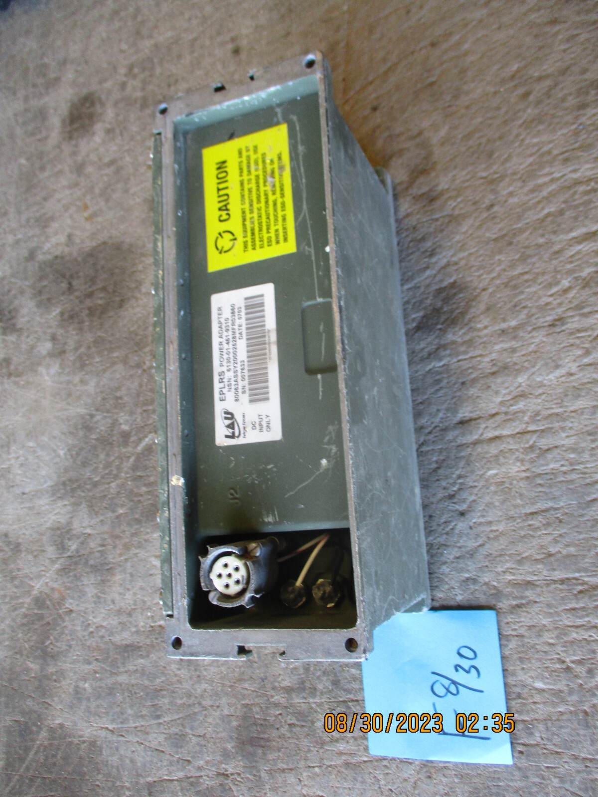 Used LAU EPLRS Power Adapter, for Military Radio, HMMWV