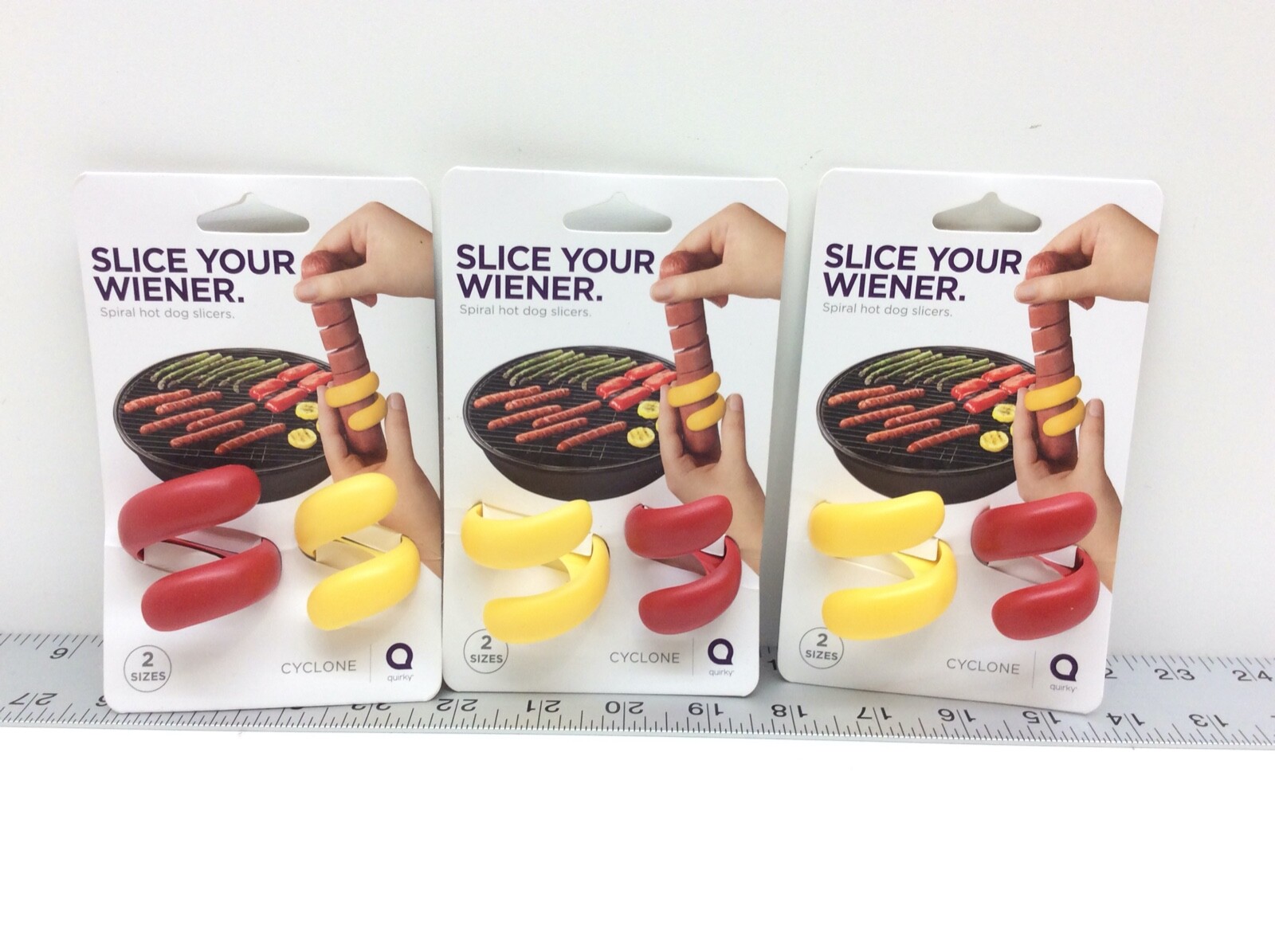 3 - Quirky Cyclone Spiral Hot Dog Slicers 2 Pack