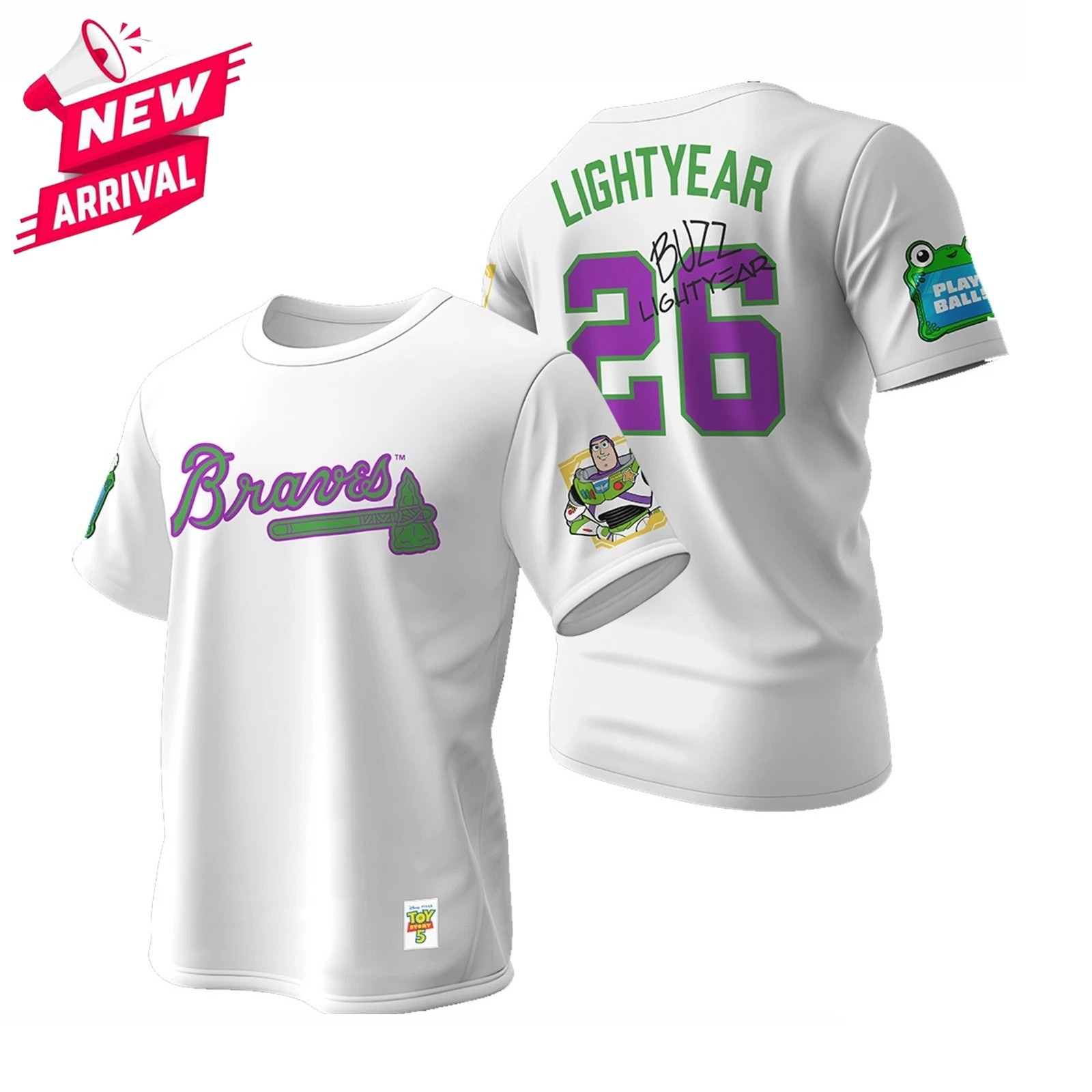 New! Braves B. Lightyear Toy Storry 5 Giveaway T-Shirt - All Size