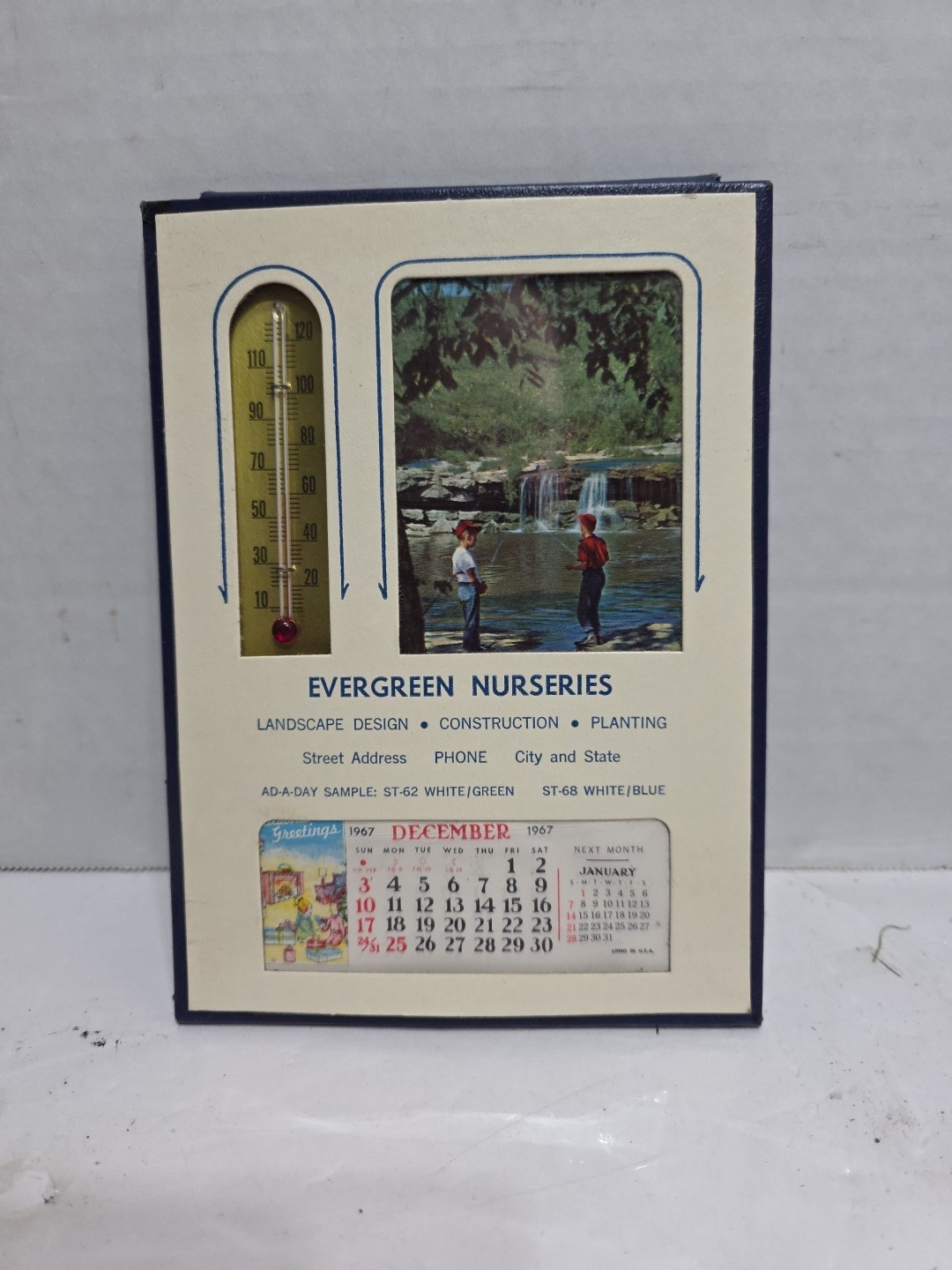 1967 Thermostat Calender Evergreen Nurseries