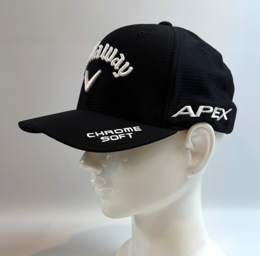 NEW Callaway Chrome Soft Mavrik Apex Odyssey Hat Adult Flexfit L-XL Black/White