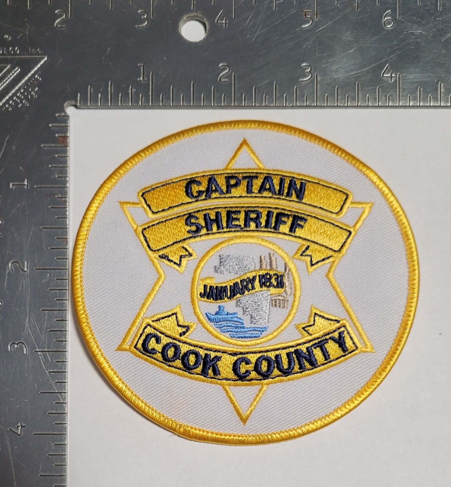 Cook County Sheriff Police Captain Star Patch Star Defunct Rank Chicago Illinois