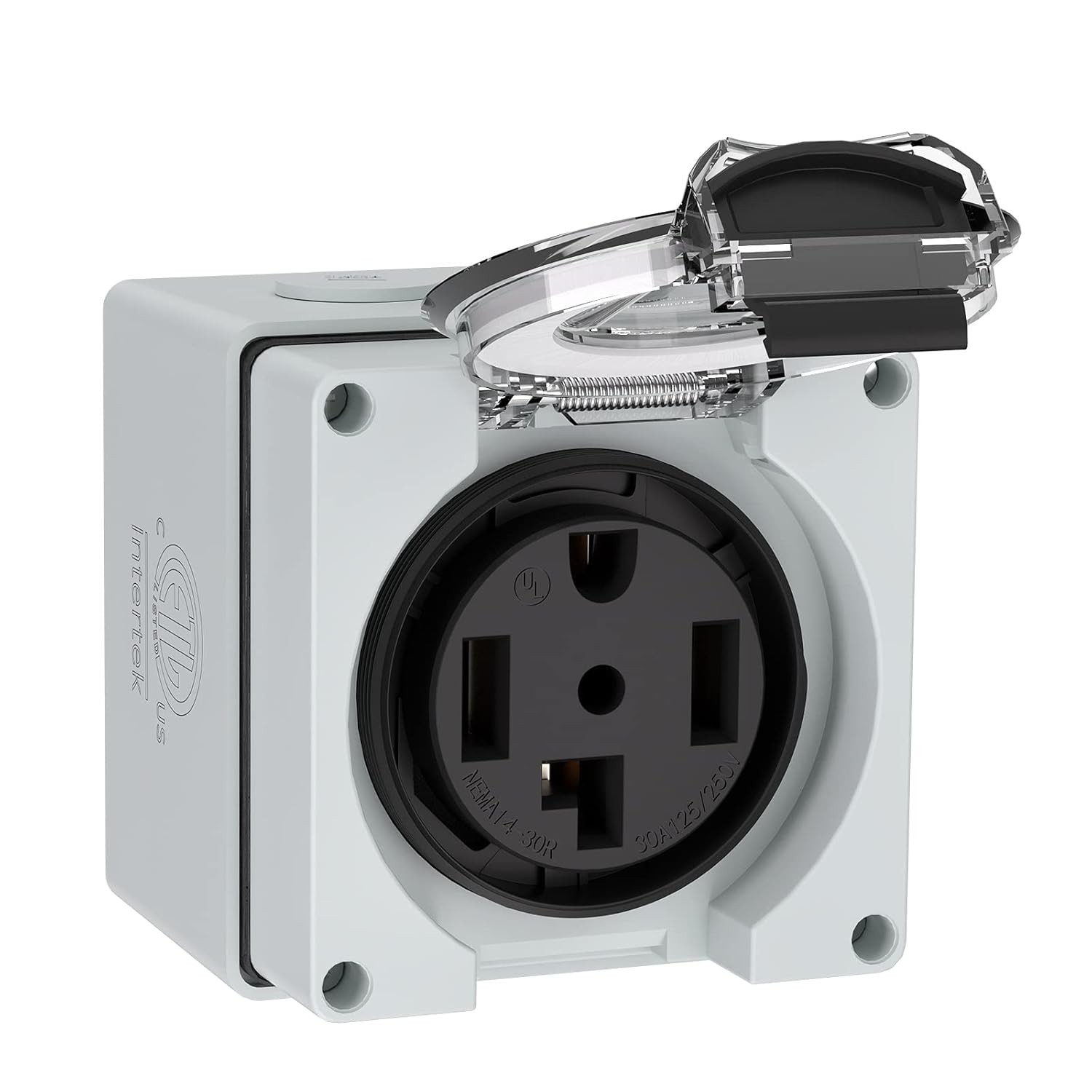 30Amp Power Outlet Box,125/250Volt NEMA 14-30R Receptacle Outdoor dustproof...