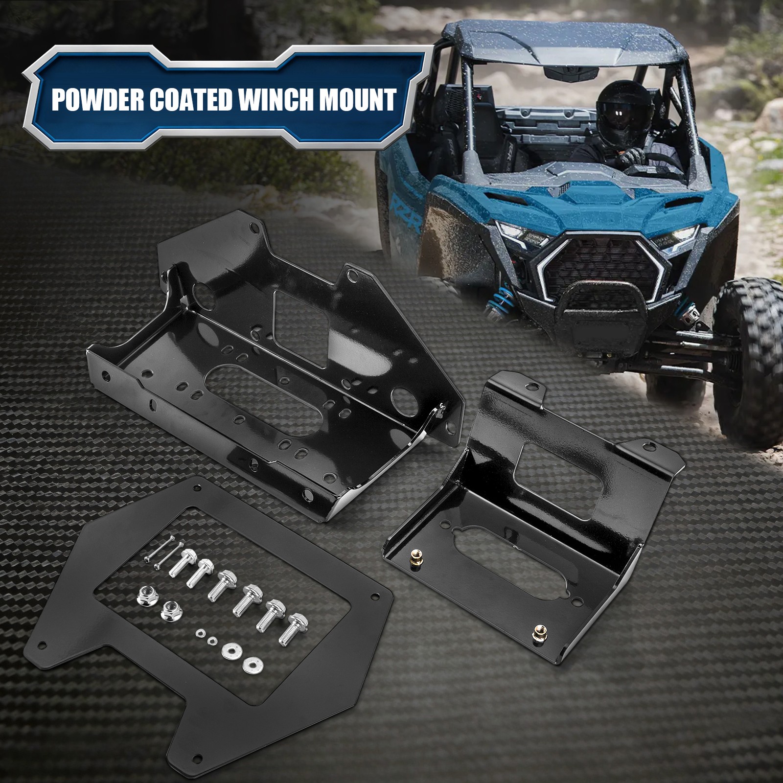 UTV Winch Mounting Bracket For Polaris RZR PRO XP/PRO XP 4 2020-2026