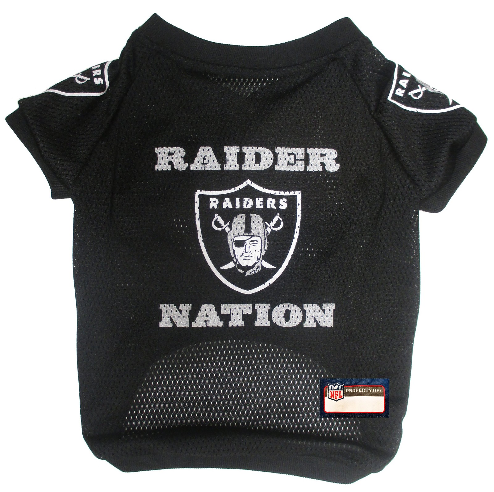 Pets First NFL Raiders Raglan Dog Jersey - Multicolor, One Size (OAK-4000-XL)