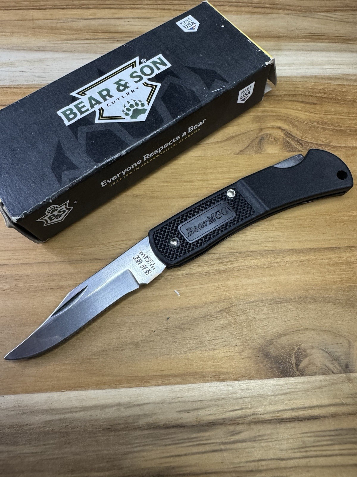 Bear & Son Executive Folding Knife 2.25in Plain Edge Textured Zytel BR726