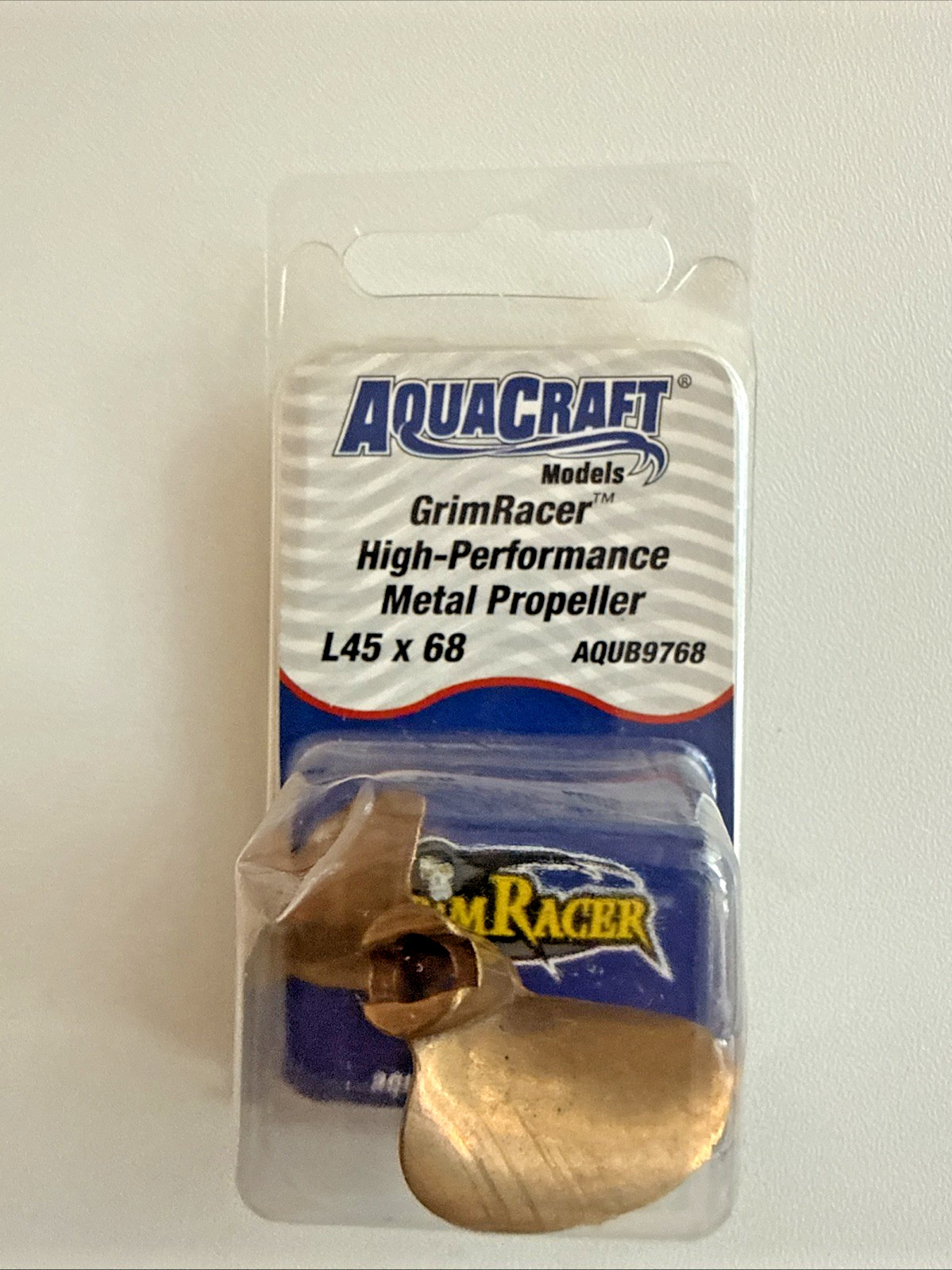 AQUACRAFT GRIMRACER 2 BLADE METAL PROPELLLER AQUB9768  (45 x 68) NEW OLD STOCK