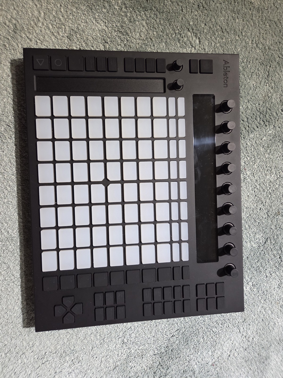 Ableton Push 1 controller, power cord, midi cord.