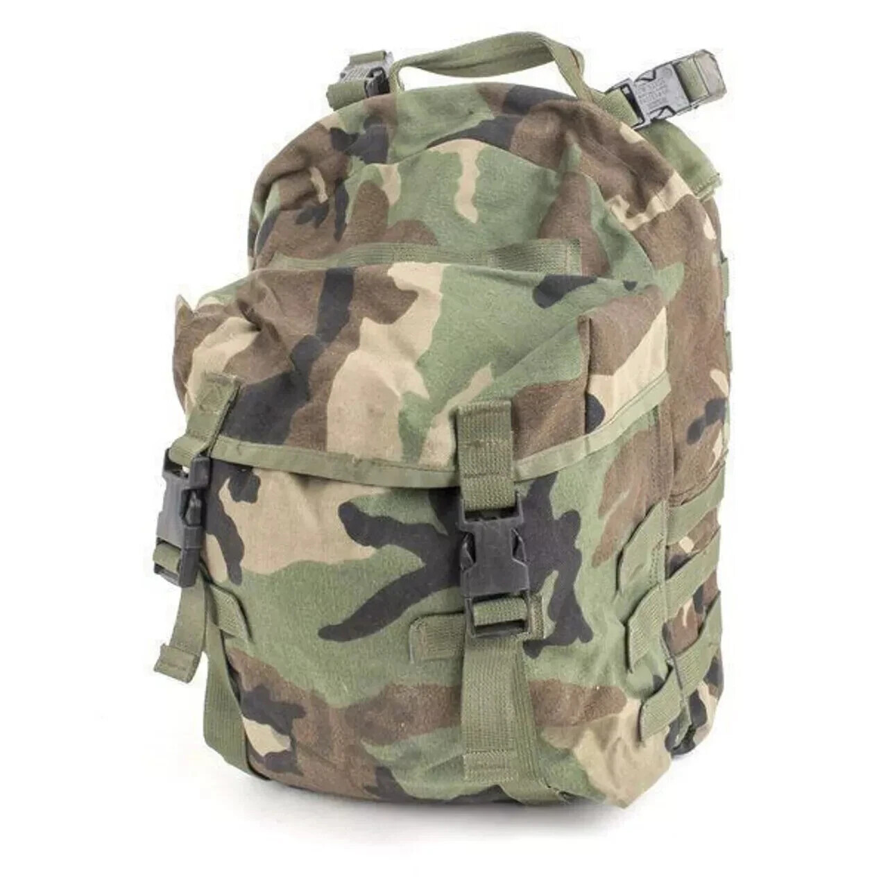 U.S. Armed Forces MOLLE Woodland Combat Patrol Pack W/O Stiffener Grade 2