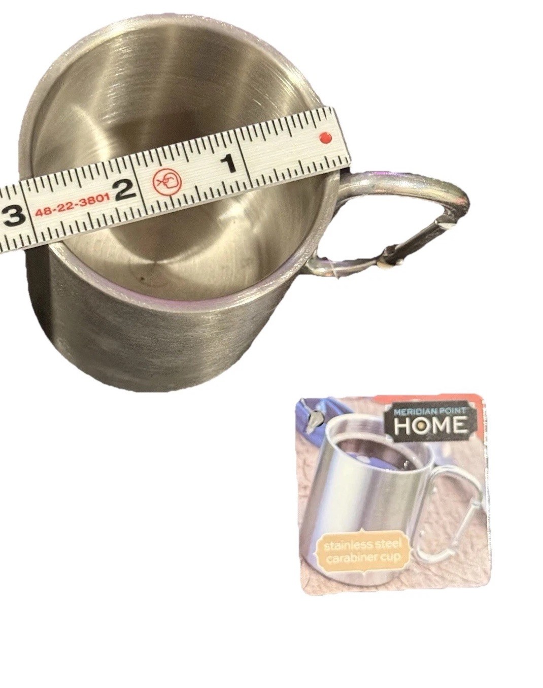 Adventure Awaits Stainless Camping Outdoor Water Cup Carabiner Clip Coffee Mug
