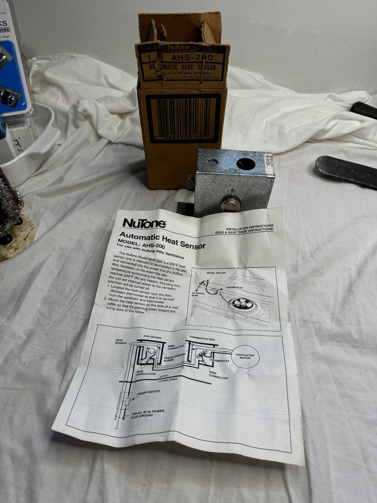 NUTONE AHS-200 AUTOMATIC HEAT SENSOR 10 AMP 120 V 60 HZ