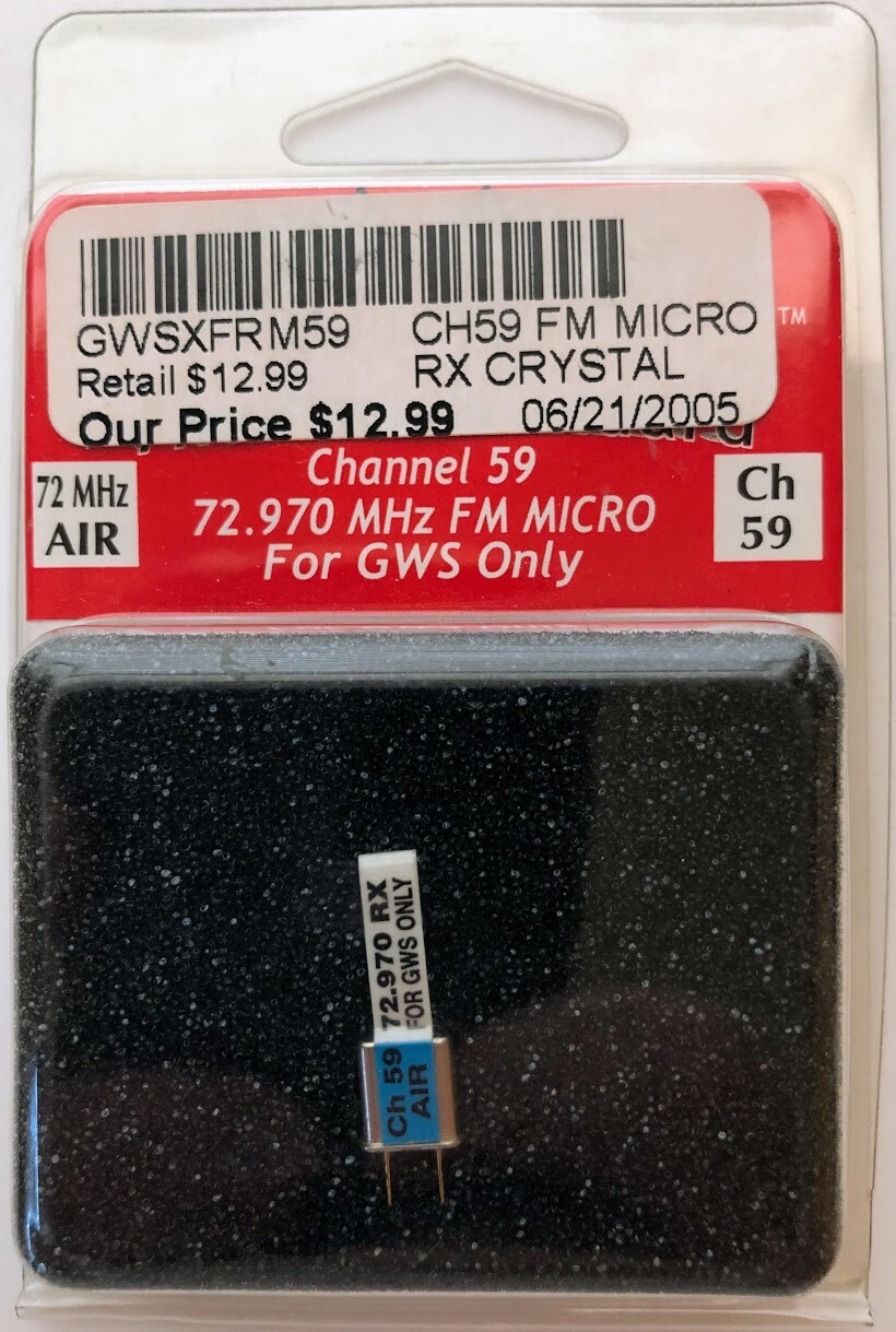 72.970 MHz Channel 59 AIR FM MICRO GWS Only Performance Devices PVD 400-105 New