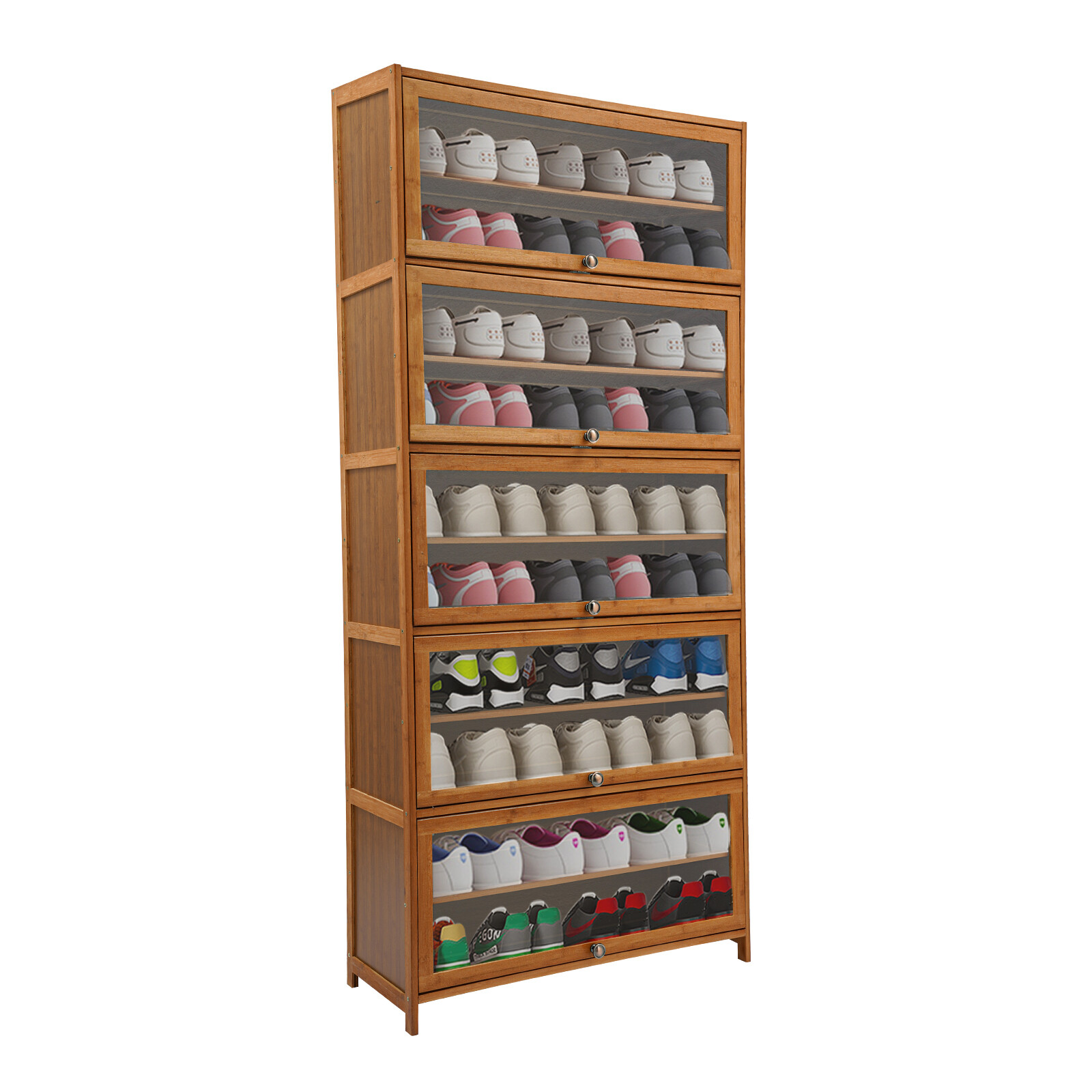 11-Tier 67" Tall Shoe Storage Cabinet Sneaker Organizer Rack for Home Entryway