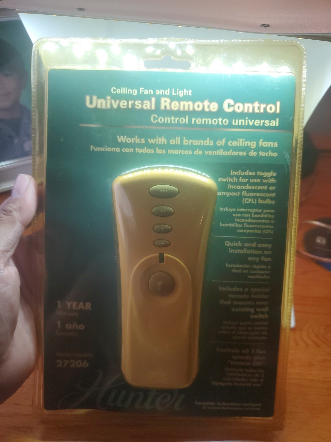 Hunter Universal Ceiling Fan & Light Remote Control 27206 – NEW Sealed