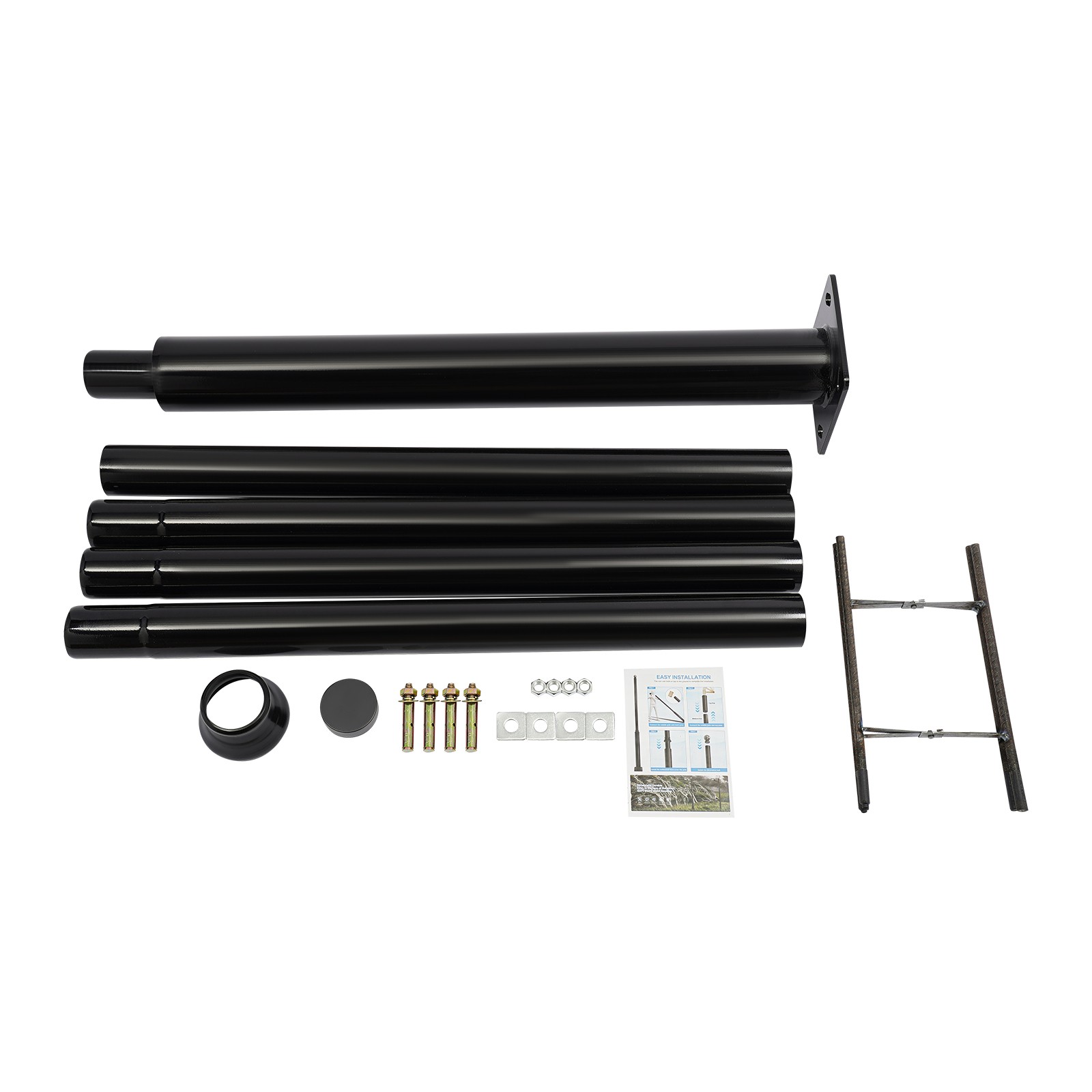 Outdoor Split Street Light Pole, Durable Iron Lamp Post for Stability