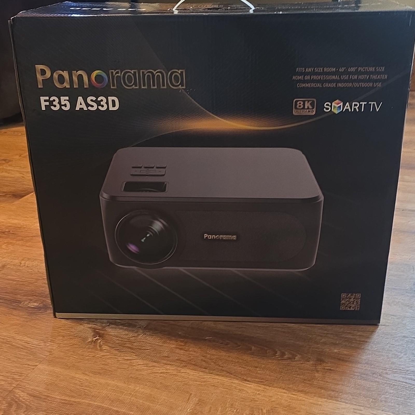 Panorama F35 AS3D 8K LED Smart 3D Ultra-Short Throw Projector w/ Impact Screen