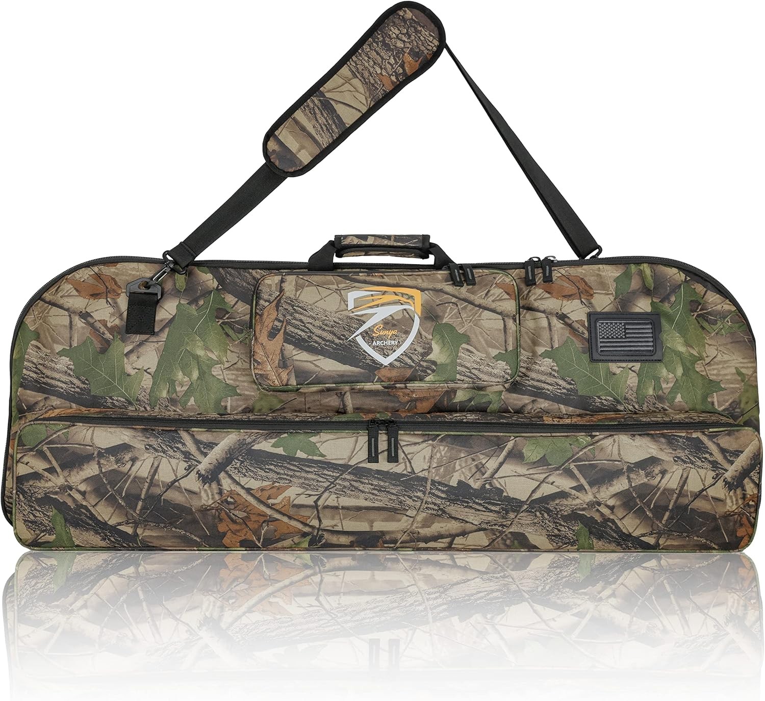 Compound Bow Case Soft Padded Archery Bag with Molle System Camo Travel, Fun