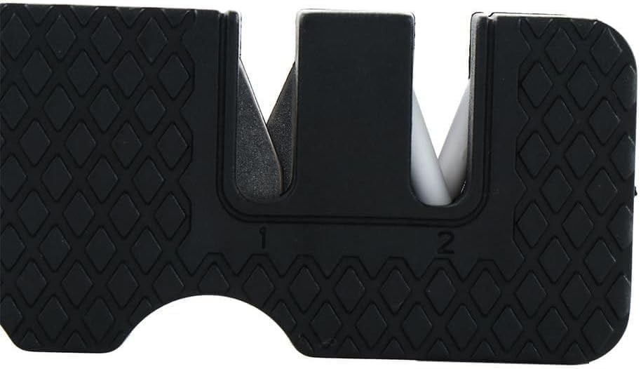 Black Pocket Knife Sharpener Handheld Keychain Sharpening Tool For Outdoor