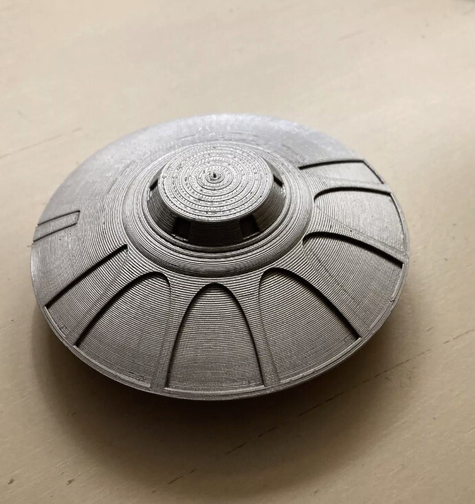 N Scale UFO Flying Saucer Area 51 Bob Lazar Silver Made On USA Fast Shipping