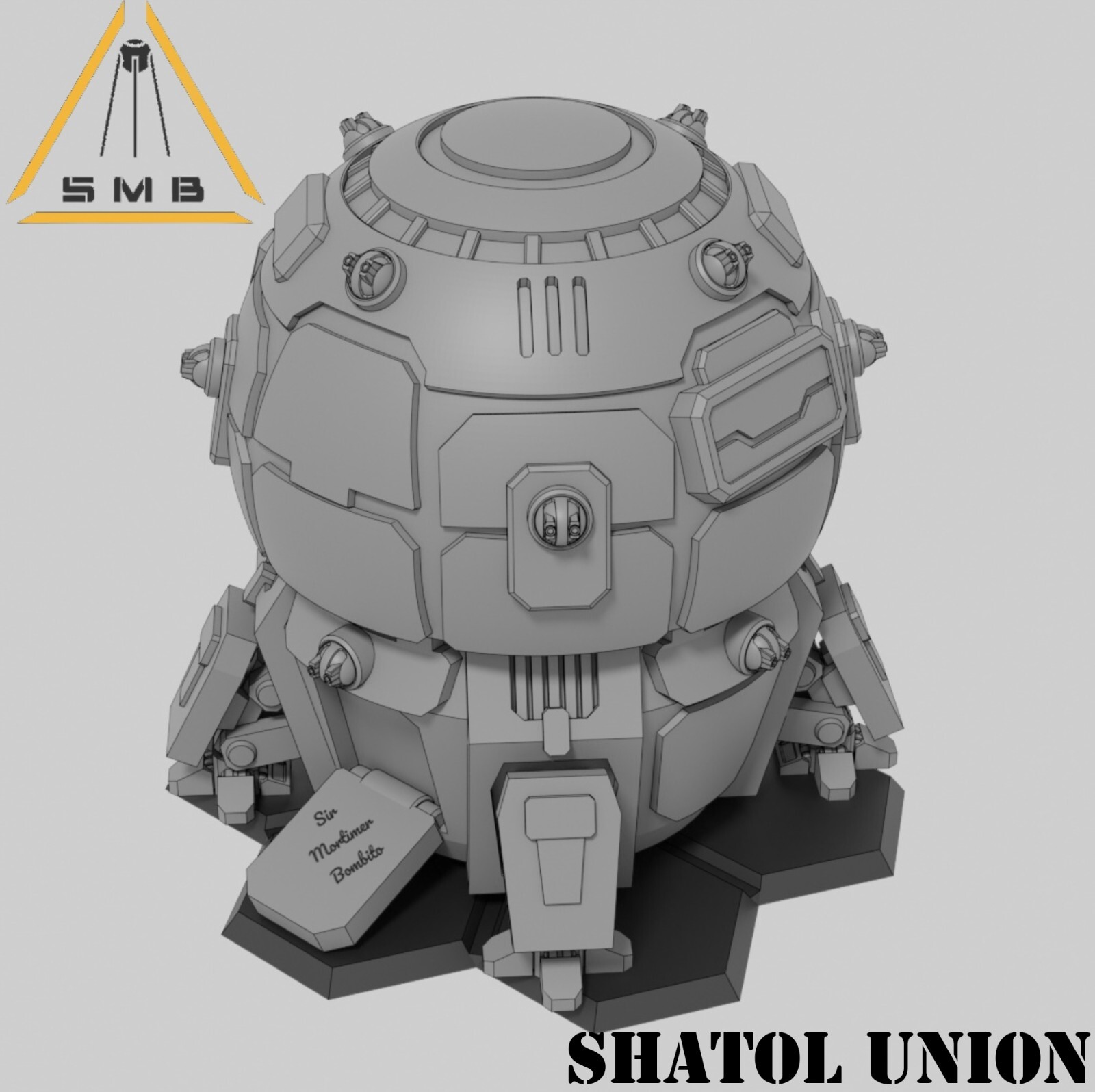 True-scale Union Class Mech Lance Dropship Tabletop War Game Terrain (6mm)