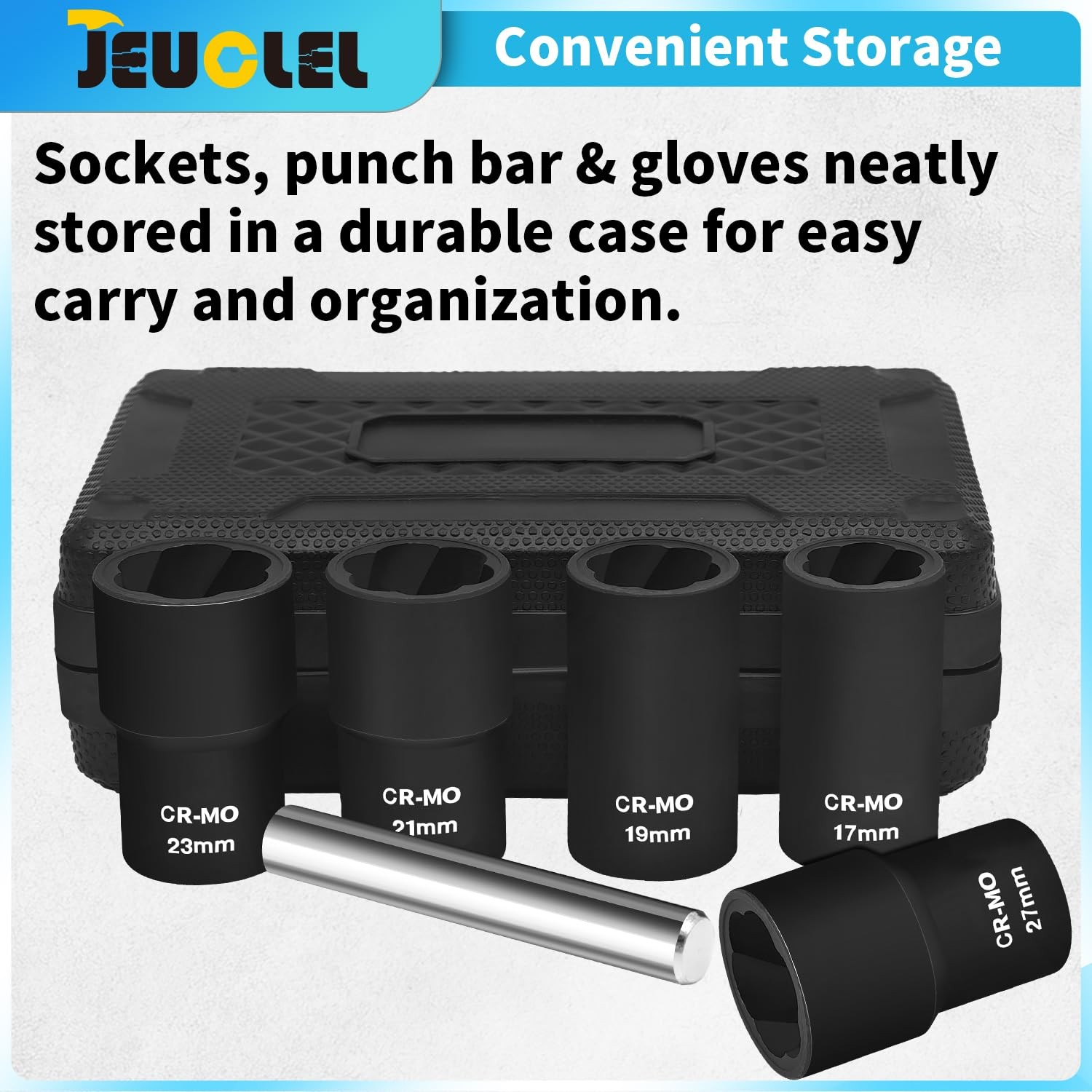 6PCS Twist Lug Nut Socket Set - 1/2 inch Drive Damaged Nut Lock Remover Extra...