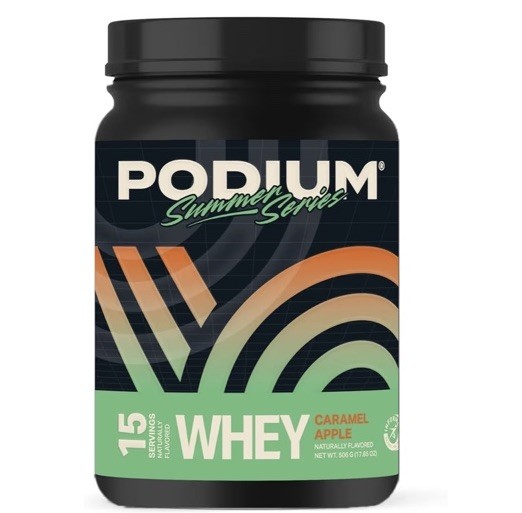Podium Nutrition, Whey Protein Powder, Caramel Apple Exp - 05/26