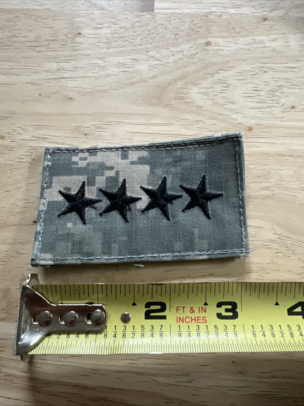 MILITARY PATCH HOOK & LOOP ACU DIGITAL US ARMY 4 FOUR STAR GENERAL