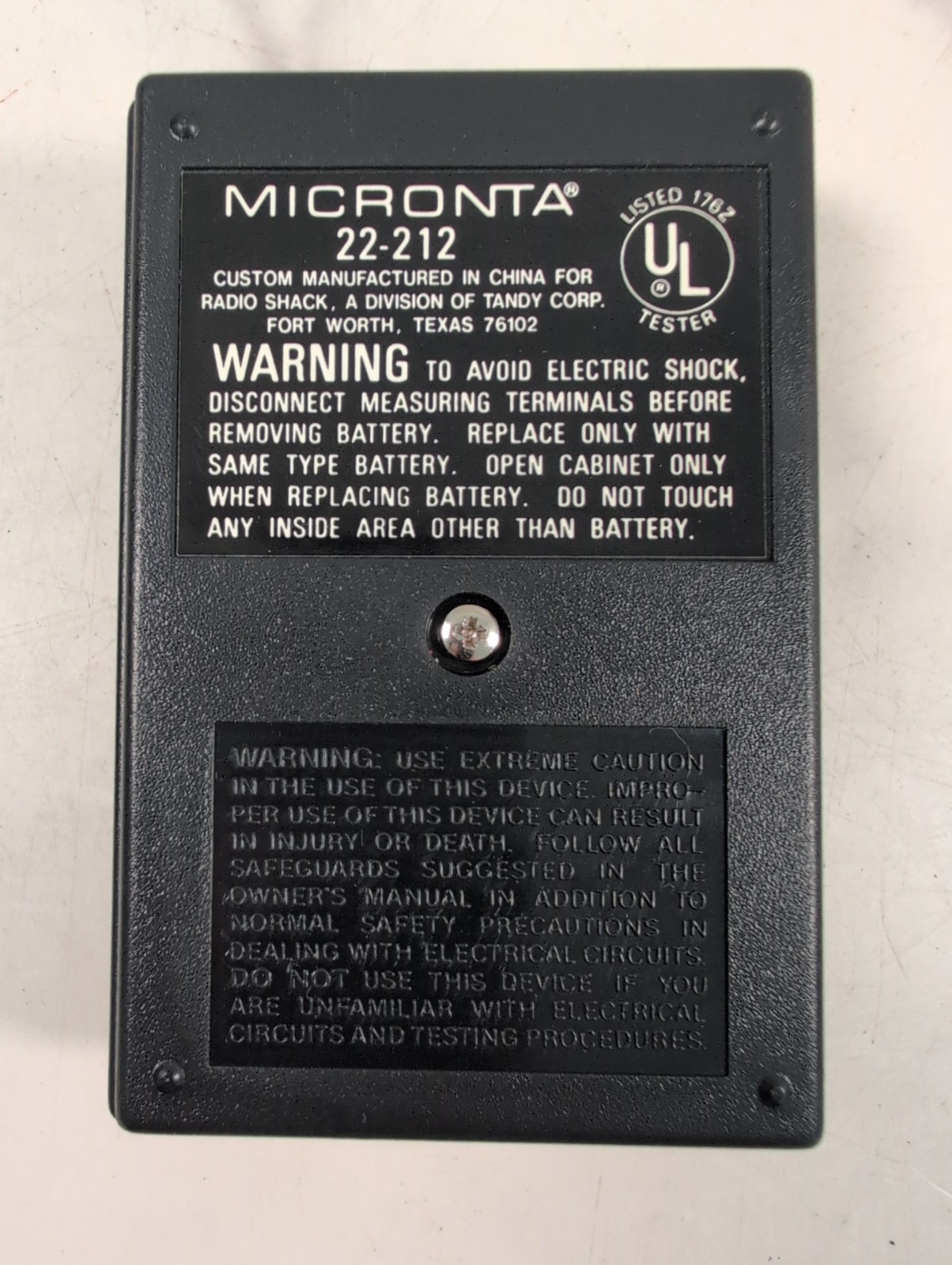 Vintage RadioShack Micronta 22-212 Multimeter 8 Range AC/DC Current Ohms Tester