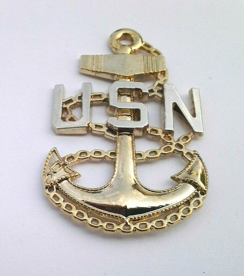 CHIEF PETTY OFFICER BASIC CPO E-7 (LARGE 1-3/4") Navy Hat Pin P40153 EE