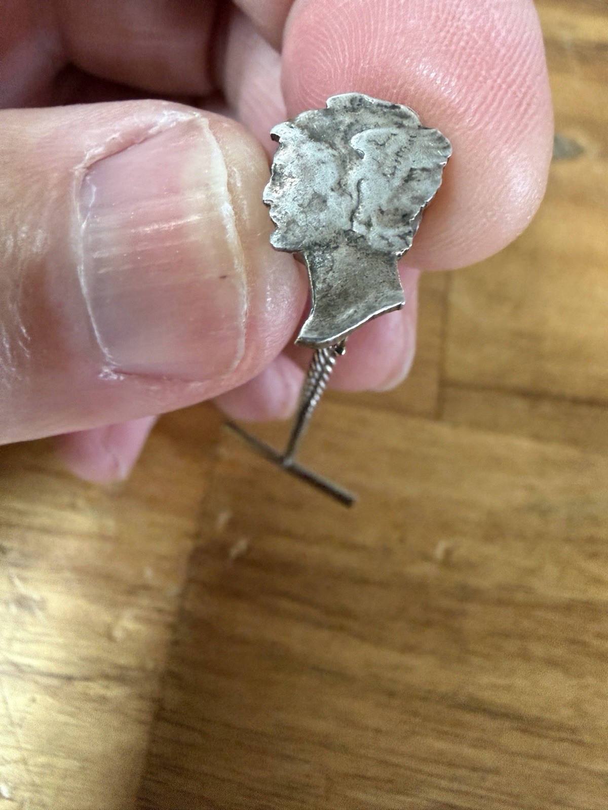 90% Cutout Mercury Head Silver Head Dime  Jewelry Vest Pin/ Tie Pin/ Jewelry