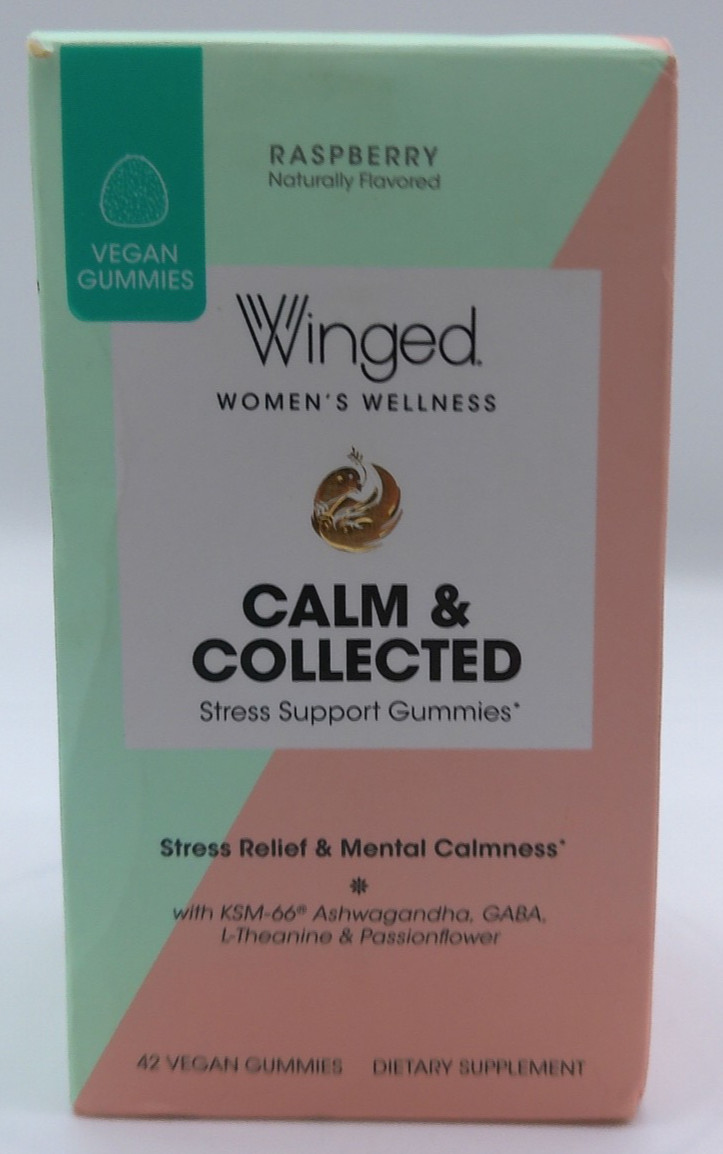 Womans Wellness Winged Calm & Collected, 42 Raspberry Gummies, Exp. 11/26