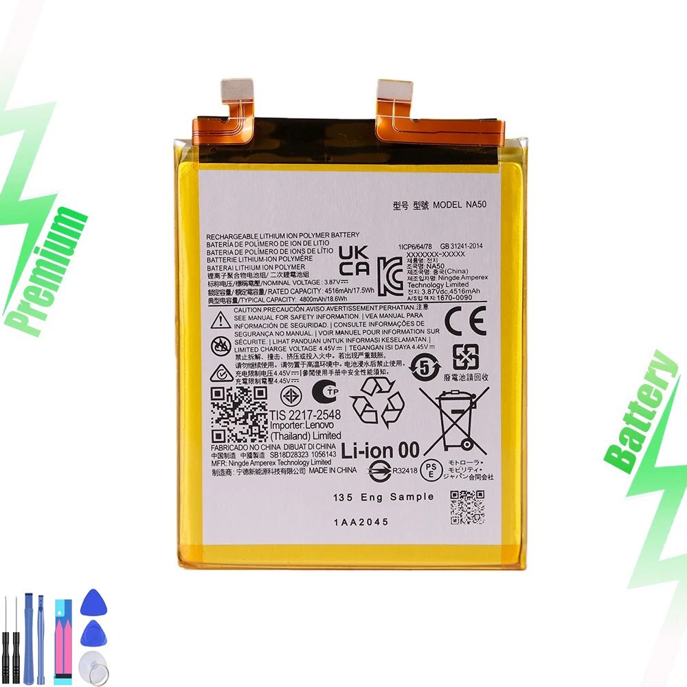 For Motorola Edge+ Plus 2022 XT2201-3 4800mAh Replacement Battery NA50 +Tool