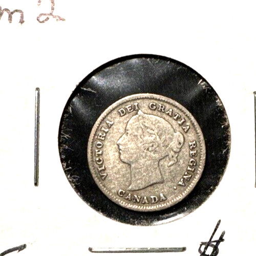 Canada 1891 5 cents KM 2 VG/F