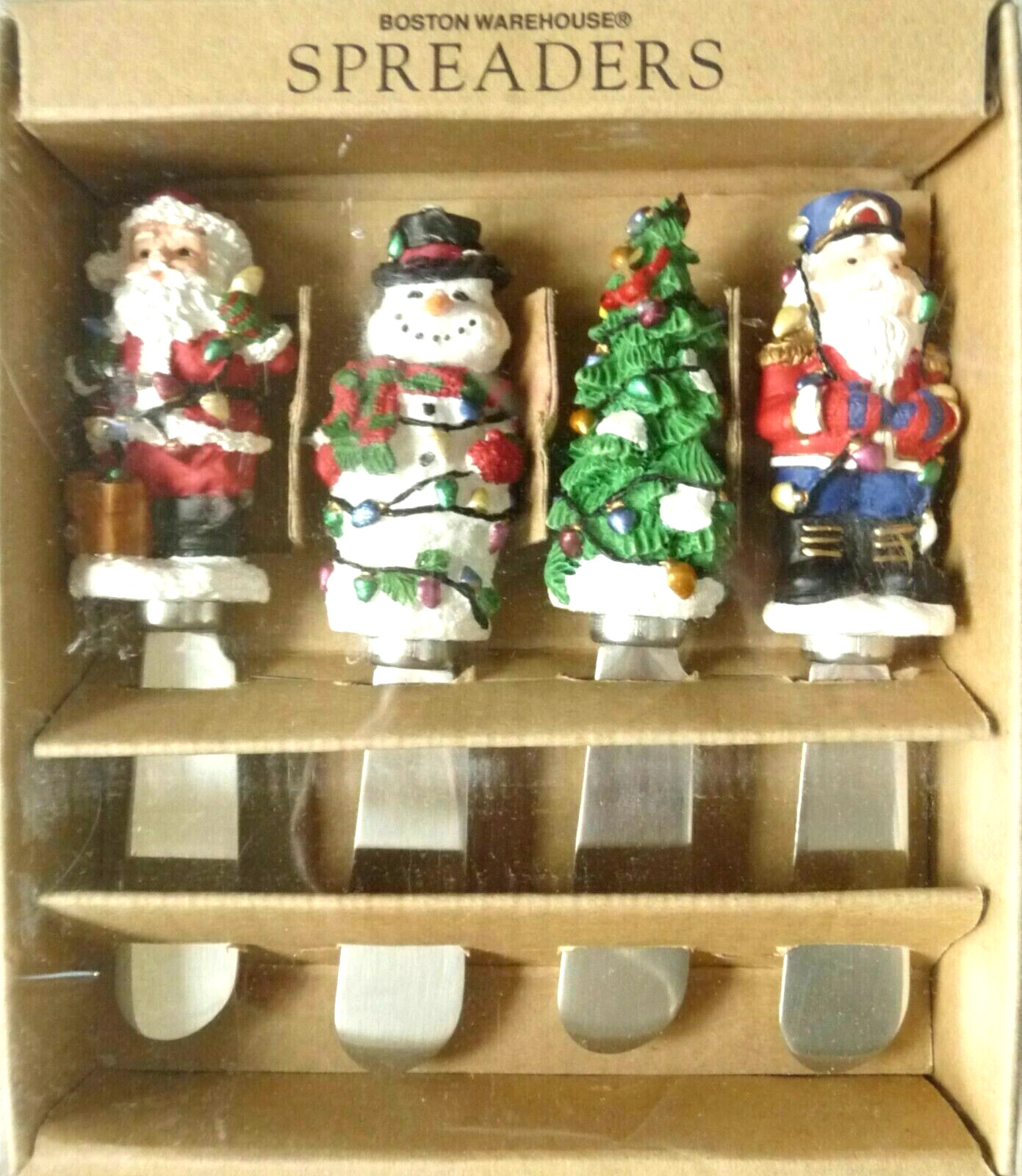 CHEESE SPREADERS   CHRISTMAS  SET OF 4