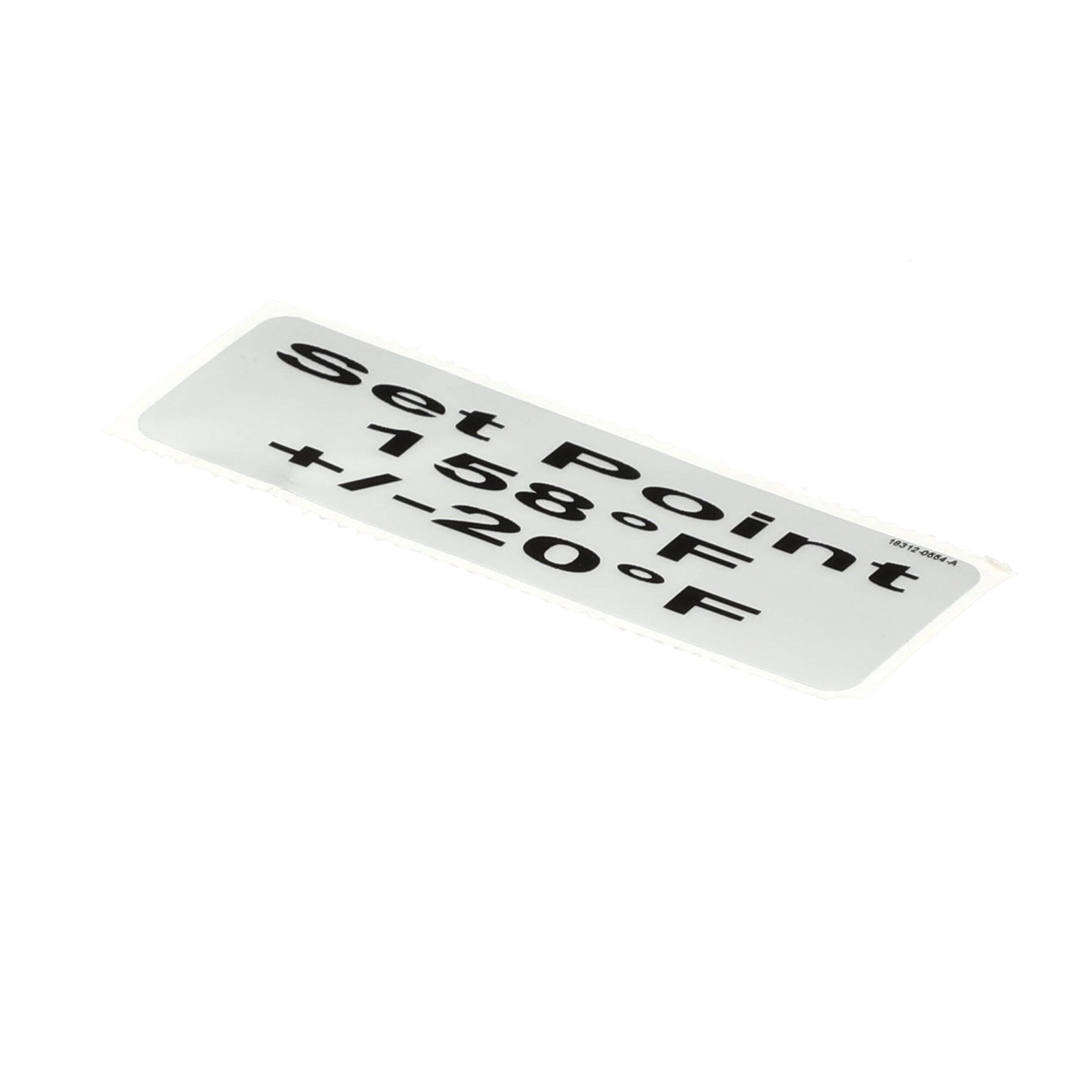 Carter Hoffmann Decal, 158 +/-15 Deg F 18312-0554 - Genuine OEM Replacement Part