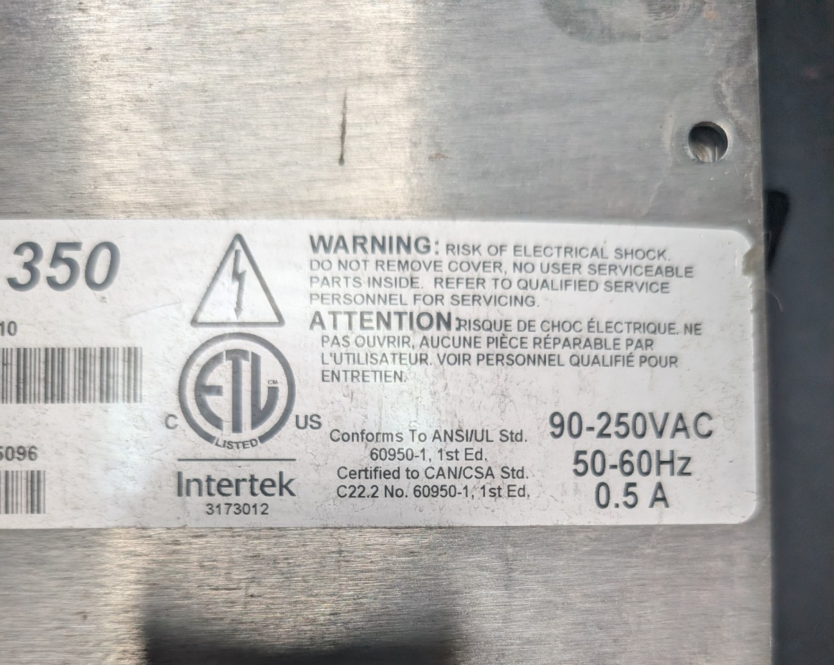 GSE Scale Systems Model 350 200350-00010 Code 17 As-IS