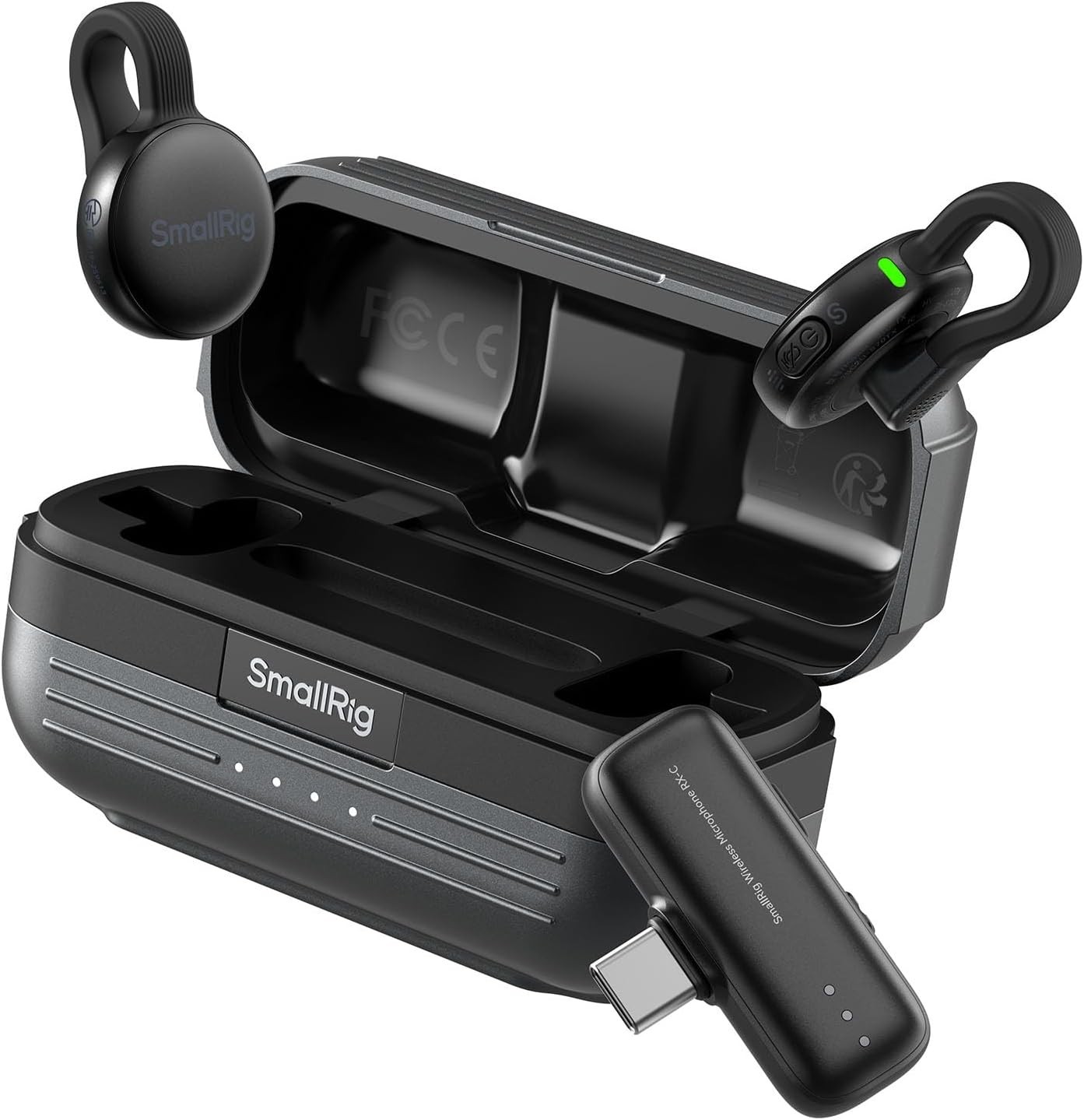 SMALLRIG Wireless Mic S70-C2 (2 TX + 1 RX + Charging Case) Wireless Lapel Microp