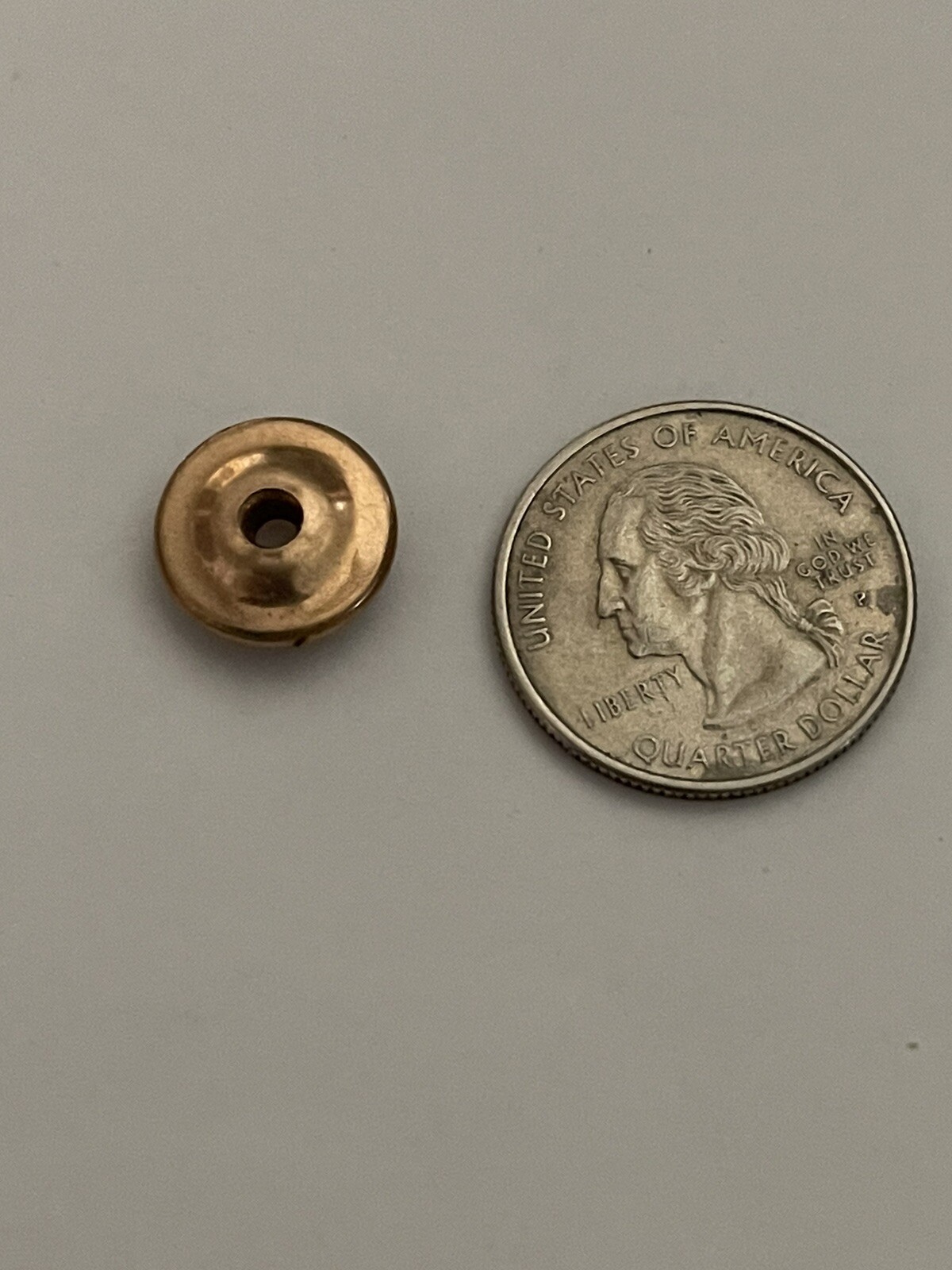 Antique Rolled Gold Button or Stud Marked The Victory Nov. 6, 1900