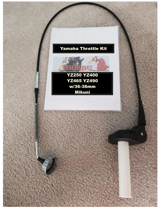 Yamaha YZ250 YZ400 YZ465 YZ490 36-38mm Carb Modern Throttle & Cable Kit NEW!
