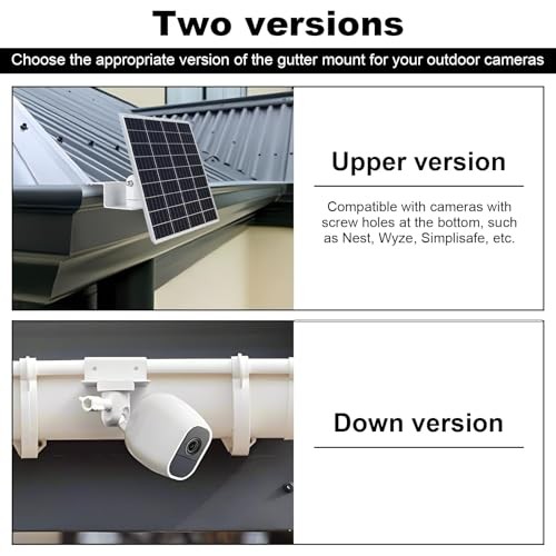 4 PCS Universal Solar Panel Gutter Mount Compatible with Ring Blink Arlo White