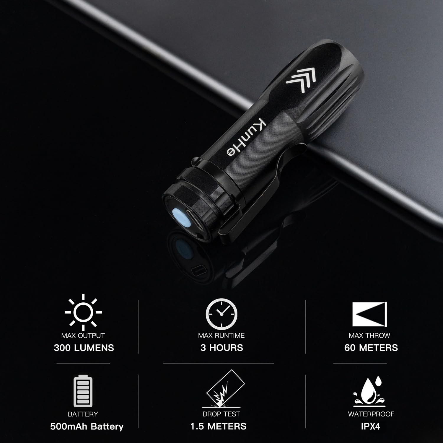 5 Pack Mini Flashlight Rechargeable Bulk USB-C Small High Lumen Flashlight Si...