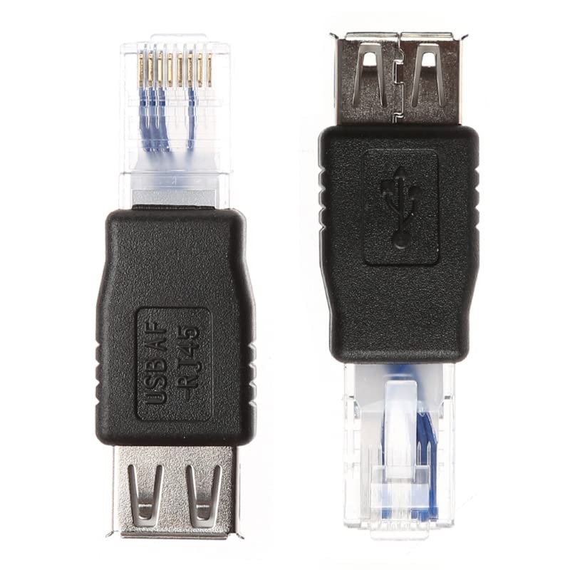 Herfair Ethernet to USB Adapter 2PCS for ADSL Modem/Router/Computer black