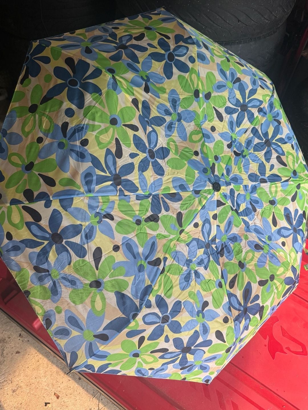 Vera Bradley Floral Print Collapsible Umbrella
