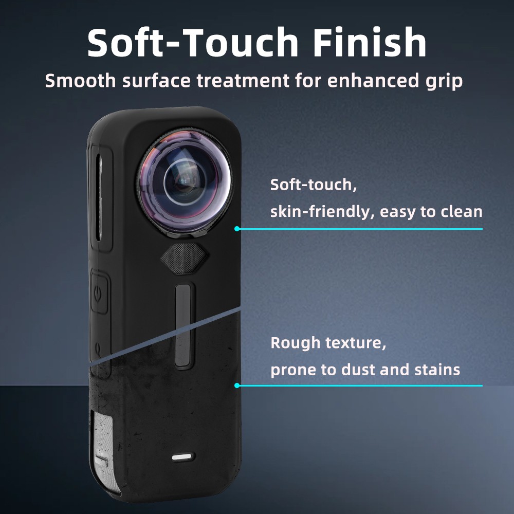 Camera Soft Silicone Case Drop Protection Dust Cover for Insta360 X5 Camera