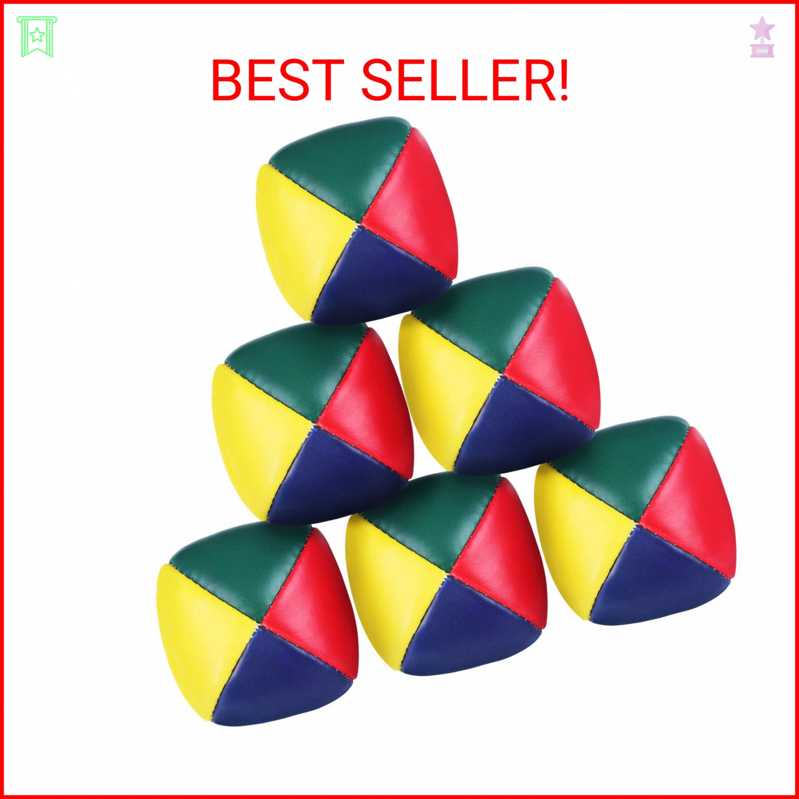 Patelai 6 Packs Juggling Balls Set for Beginners, Quality Mini Durable Juggle Ba
